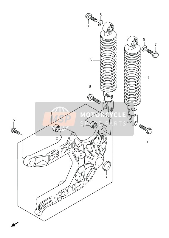 Brazo oscilante trasero (UH125 E19)